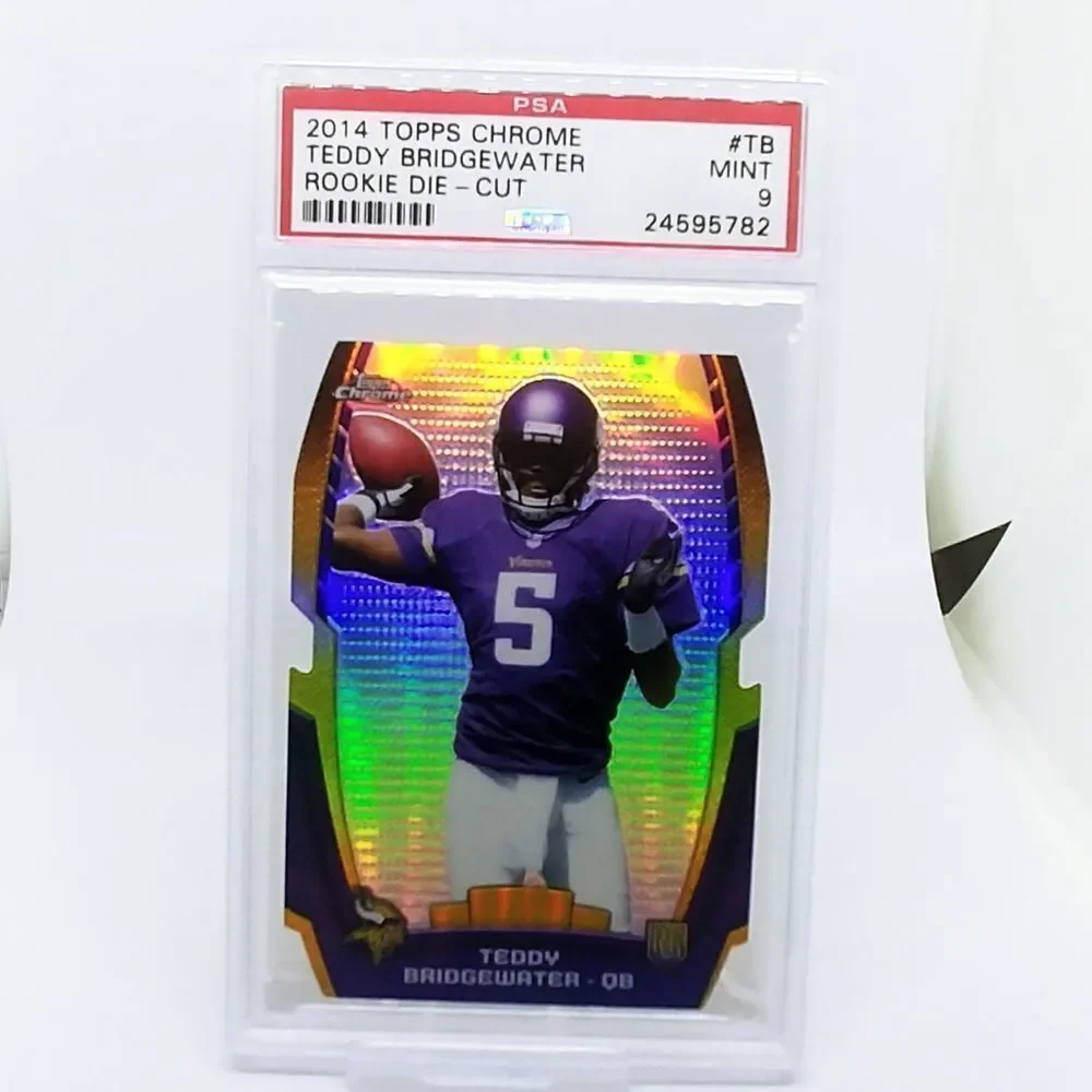 2014 TOPPS CHROME TEDDY BRIDGEWATER ROOKIE DIE-CUT PSA 9